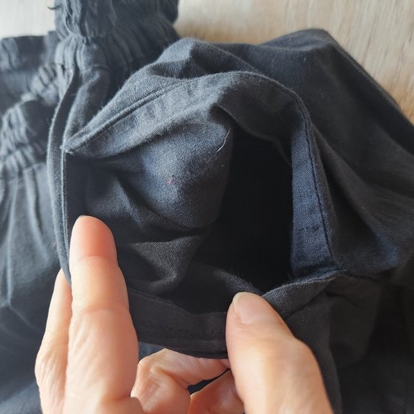 Vintage Raiment Fashions Embroidered A-Line Skirt Elastic Waist Pocket Black - Picture 8 of 10